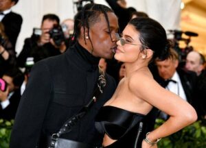 Travis Scott and Kylie Jenner at the 2018 Met Gala event