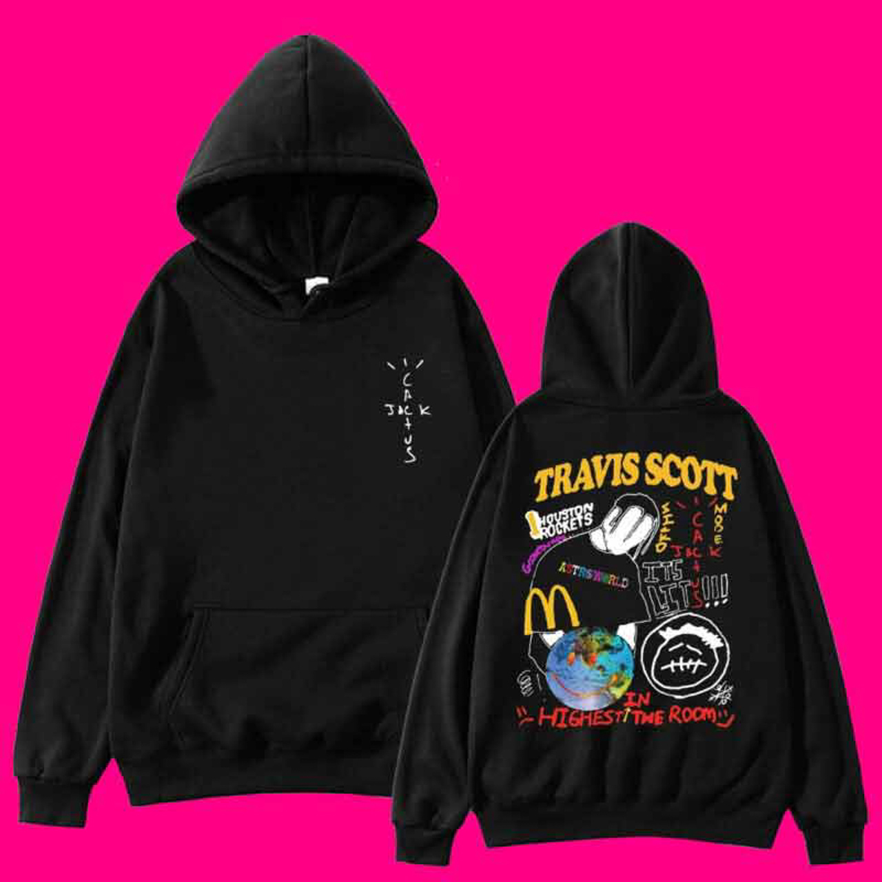 Sicko The Scoundrel Smiling Earth Travis Scott Astroworld Hoodie