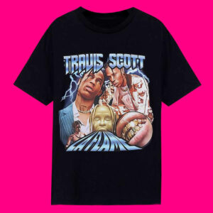 Travis Scott NAGRI Maglietta Rapper Uomo T-Shirt