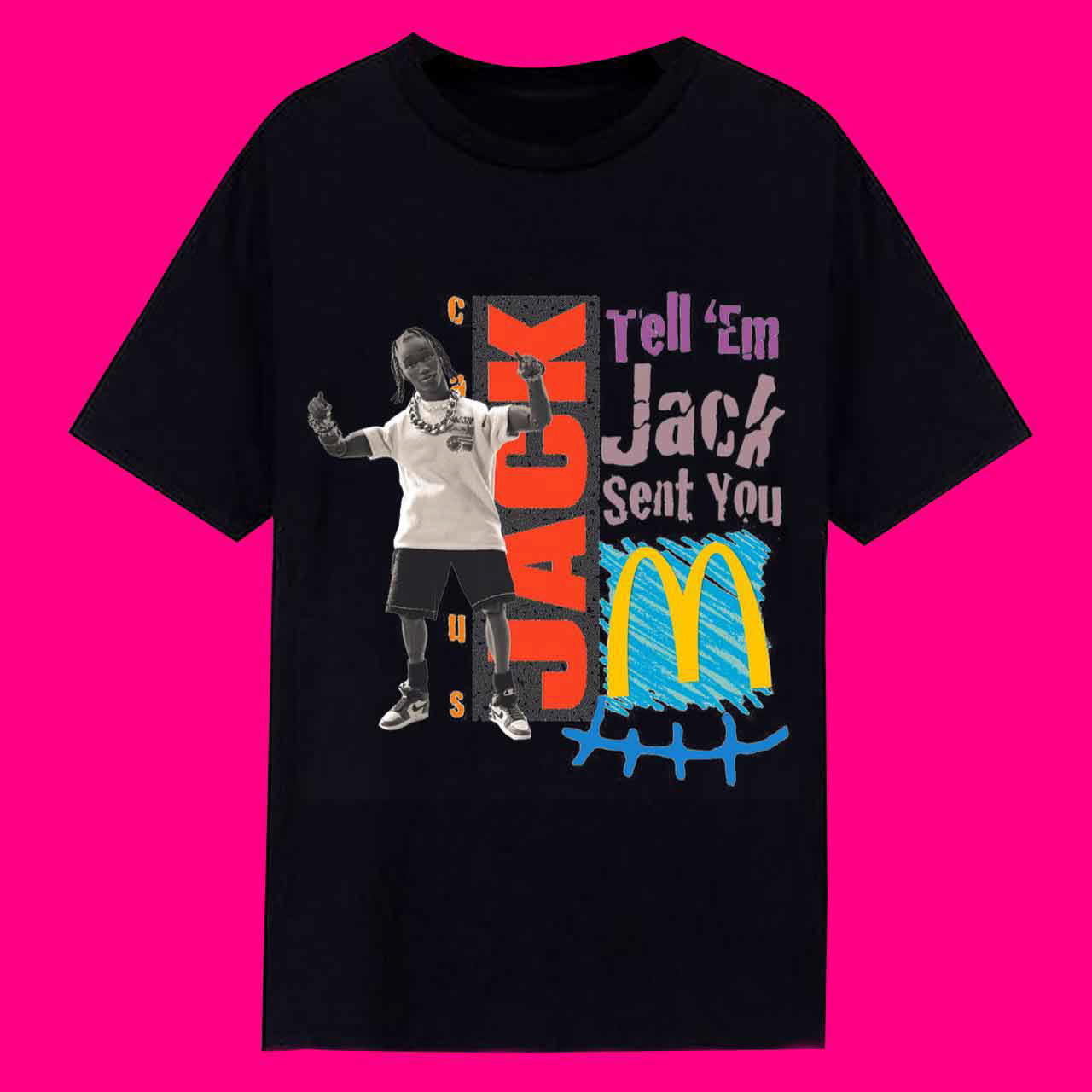 Travis Scott x McDonald’s Jack Smile II White T-Shirt