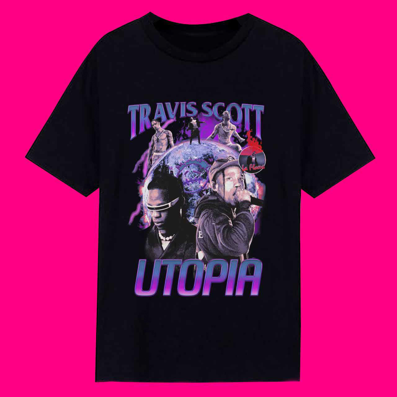 Vintage La Flame Travis Scott Utopia Tee Shirt