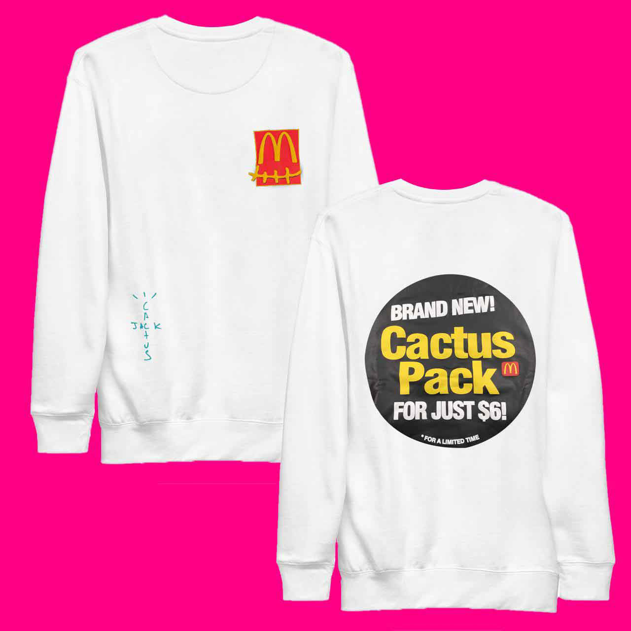 Travis Scott Mcdonald’s Merch Brand New Cactus Pack For Just $6 Sweatshirt