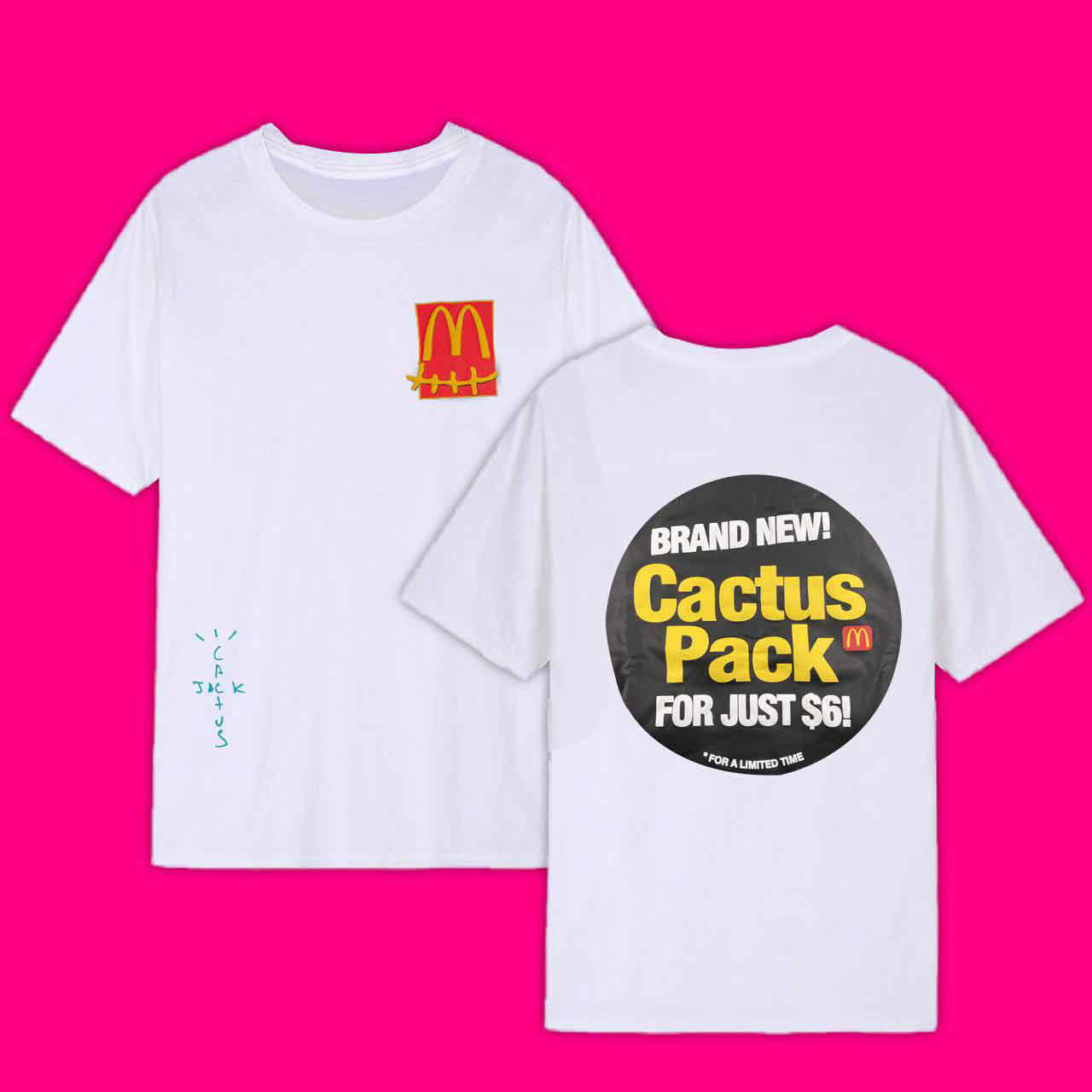 Brand New Cactus Pack For Just $6 Travis Scott Mcdonald’s T-shirt