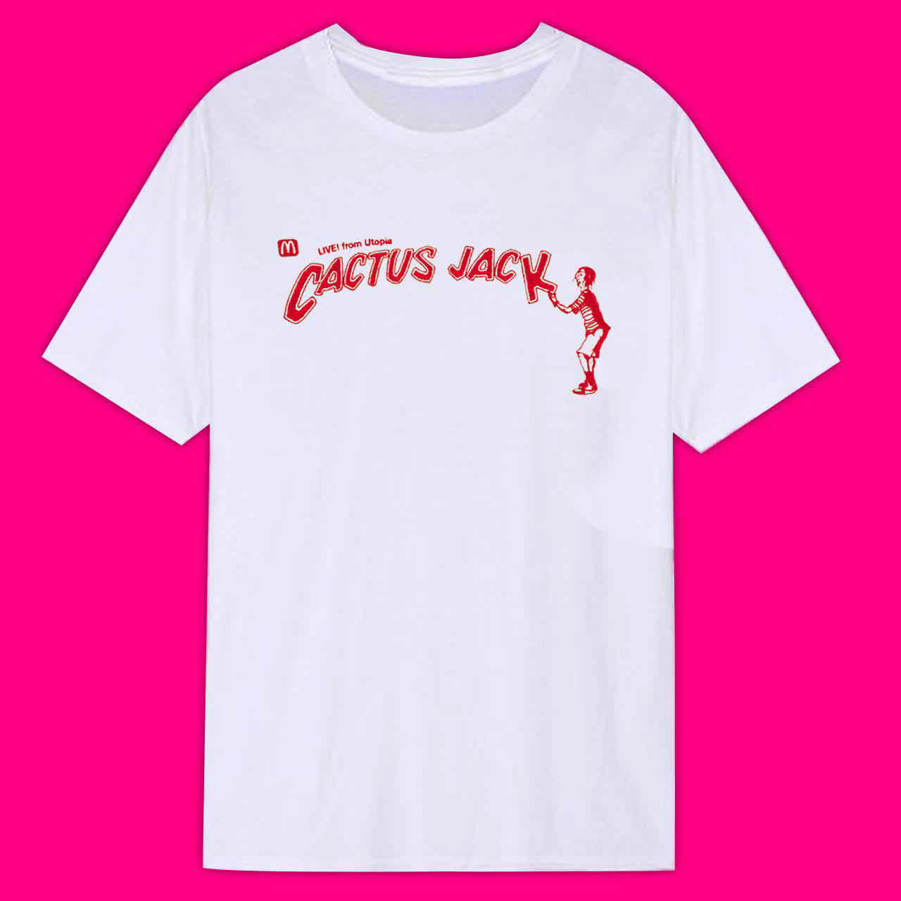 Travis Scott Mcdonald’s Merch Cactus Jack Spelling Shirt