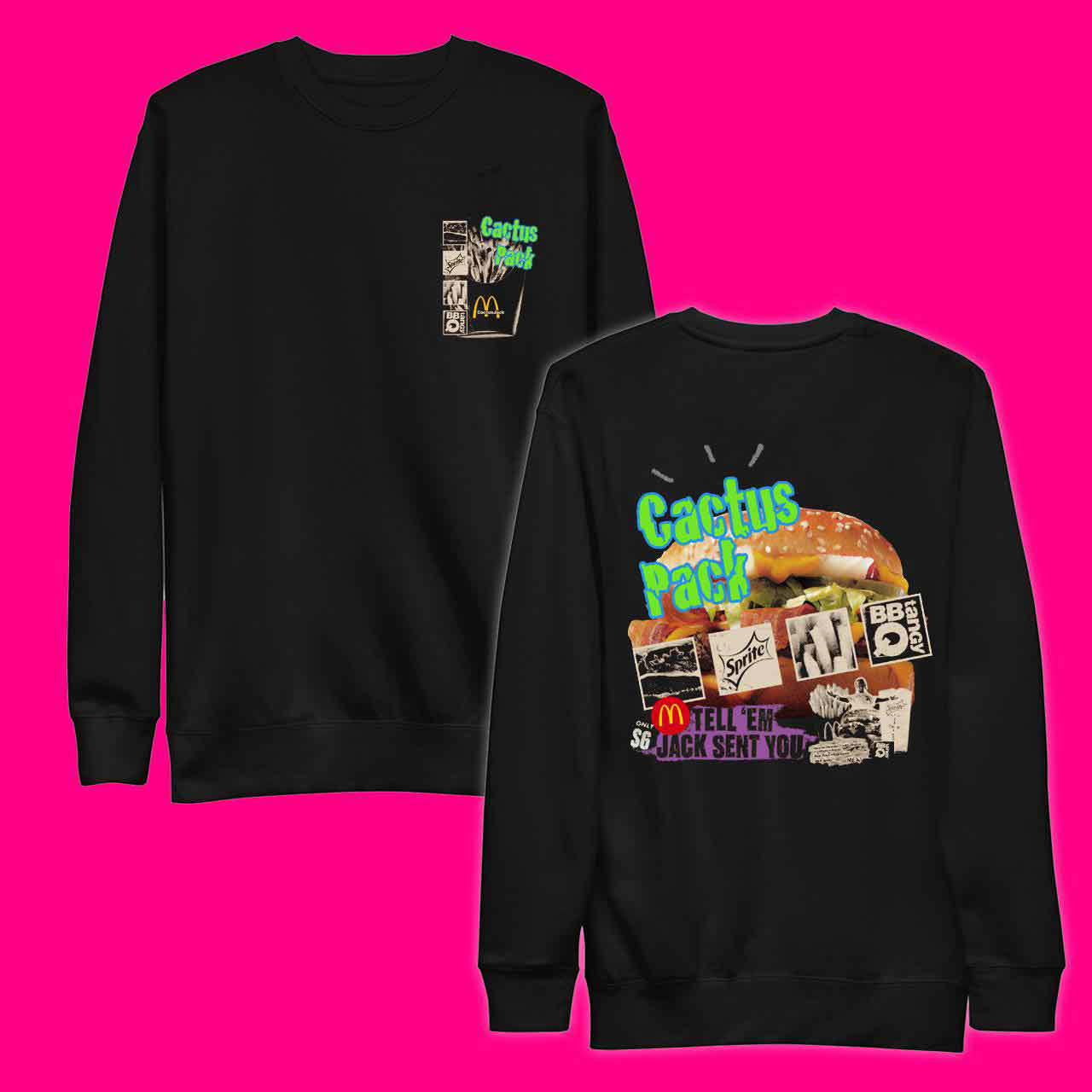 Cactus Pack Burger Vintage Promo Travis Scott Mcdonald’s Sweatshirt