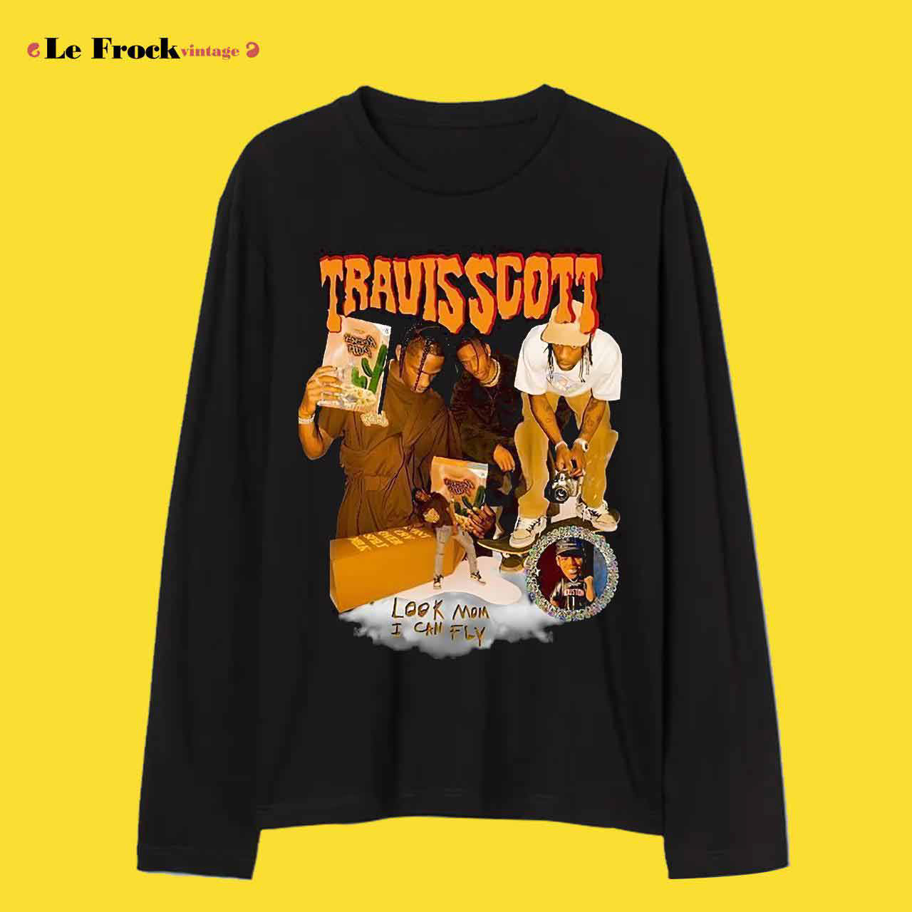 Reeses Puff Cereal Look Mom I Can Fly Travis Scott Long Sleeve