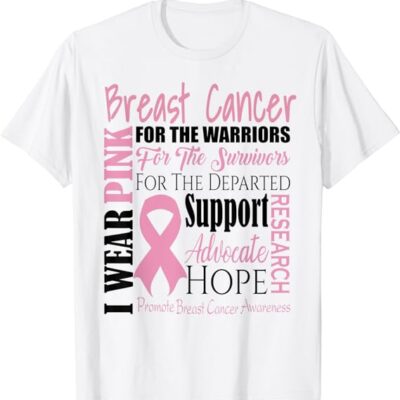 Breast Cancer Awareness T-Shirt  Warrior Fighter Pink Ribbon Women