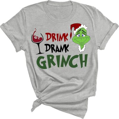 Grinch Christmas T Shirt Retro Drink Drank Grinch