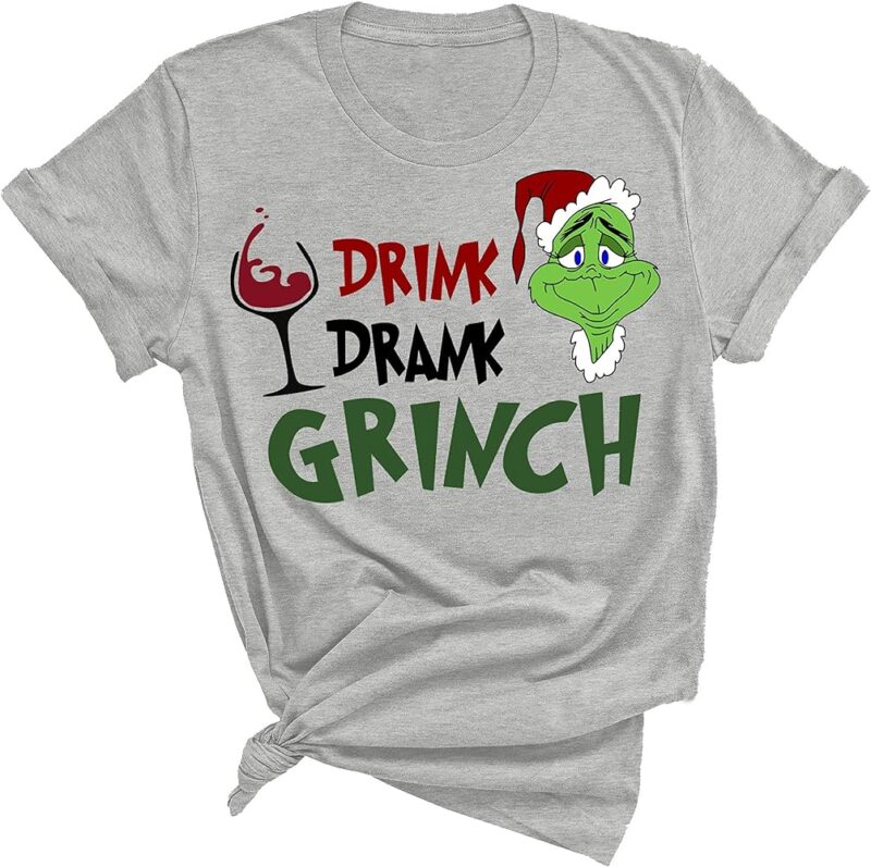 Grinch Christmas T Shirt Retro Drink Drank Grinch