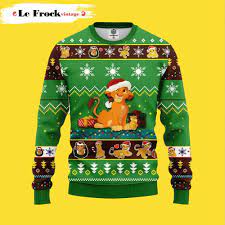 Lion King Simba Disney Ugly Christmas Sweater Green