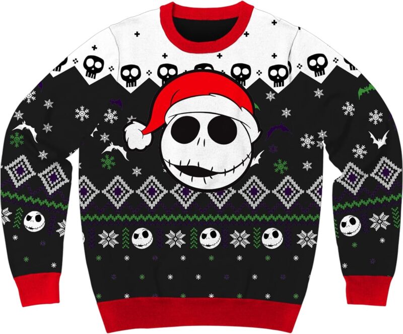 Nightmare Before Christmas Disney Ugly Christmas Sweater Jack Santa Befor Christmas
