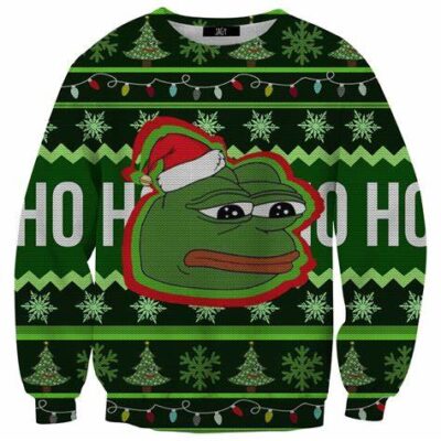 Pepe Meme Disney Ugly Christmas Sweater Merry Christmas