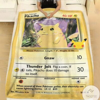 Pokemon Pikachu Pokemon Card Blanket