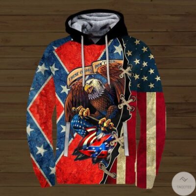 The Confederate Battle Flag 3d All Over Printed Clothes Rebel Flag Hoodies