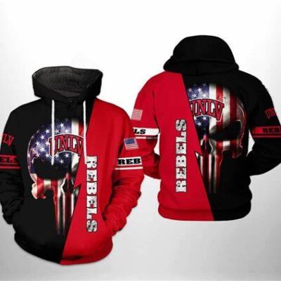 UNLV Rebels NCAA US Flag 3D Printed Hoodie Zipper Hooded Jacket