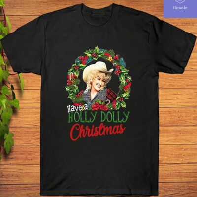 Vintage Holly Dolly Christmas T-Shirt  Dolly Parton Christmas Funny Gift