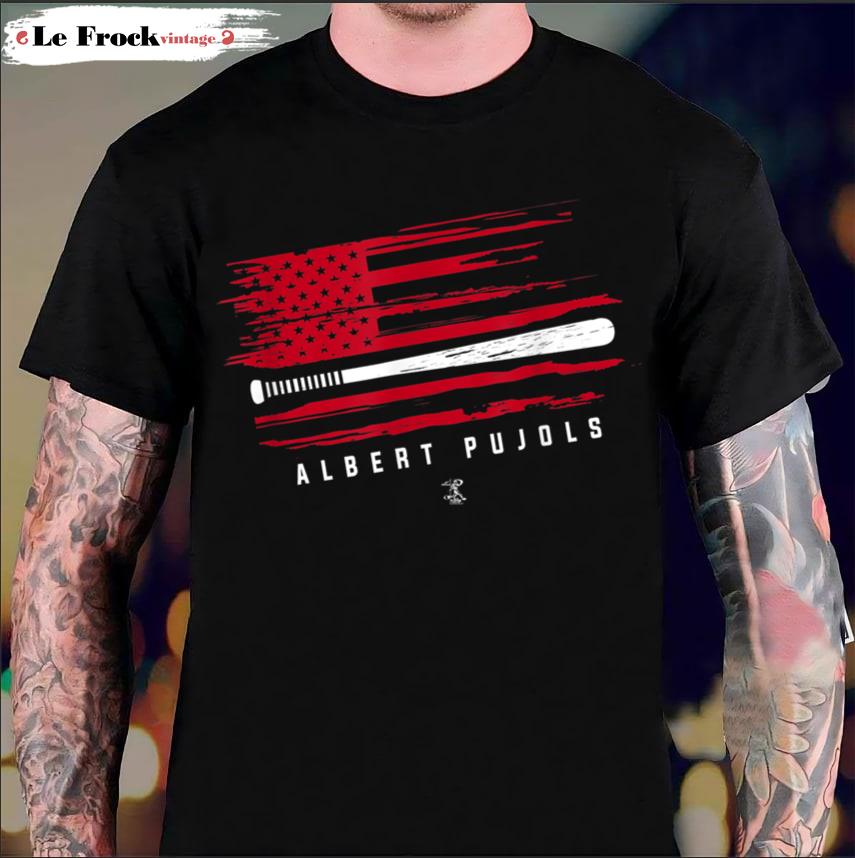 Albert Pujols Baseball Flag Graphic Apparel Albert Pujols T-Shirt