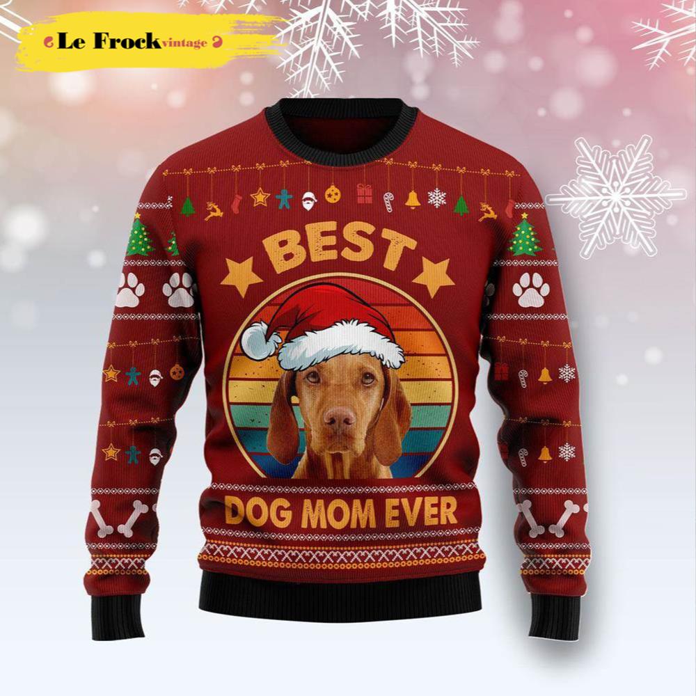 Best Dog Mom Ever Dog Ugly Christmas Sweater
