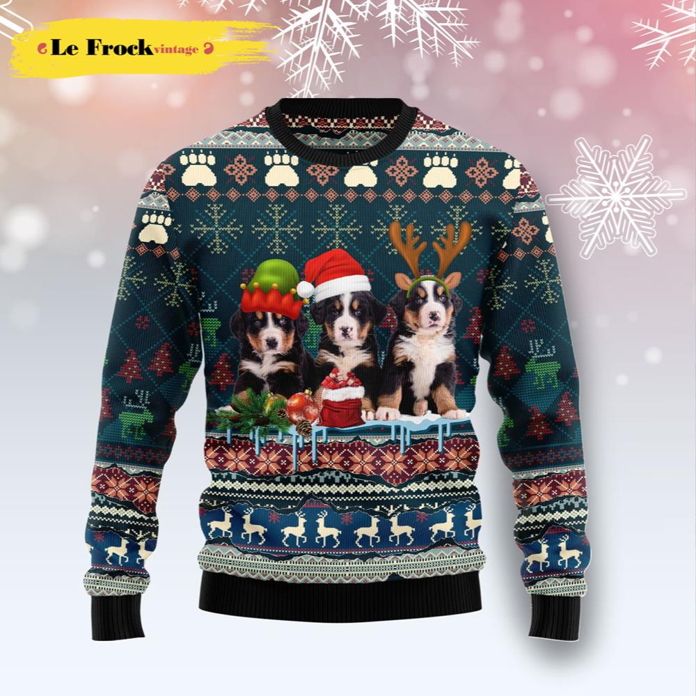 Cute Bernese Mountain Dog Ugly Christmas Sweater For Men And Women Gift For Christmas