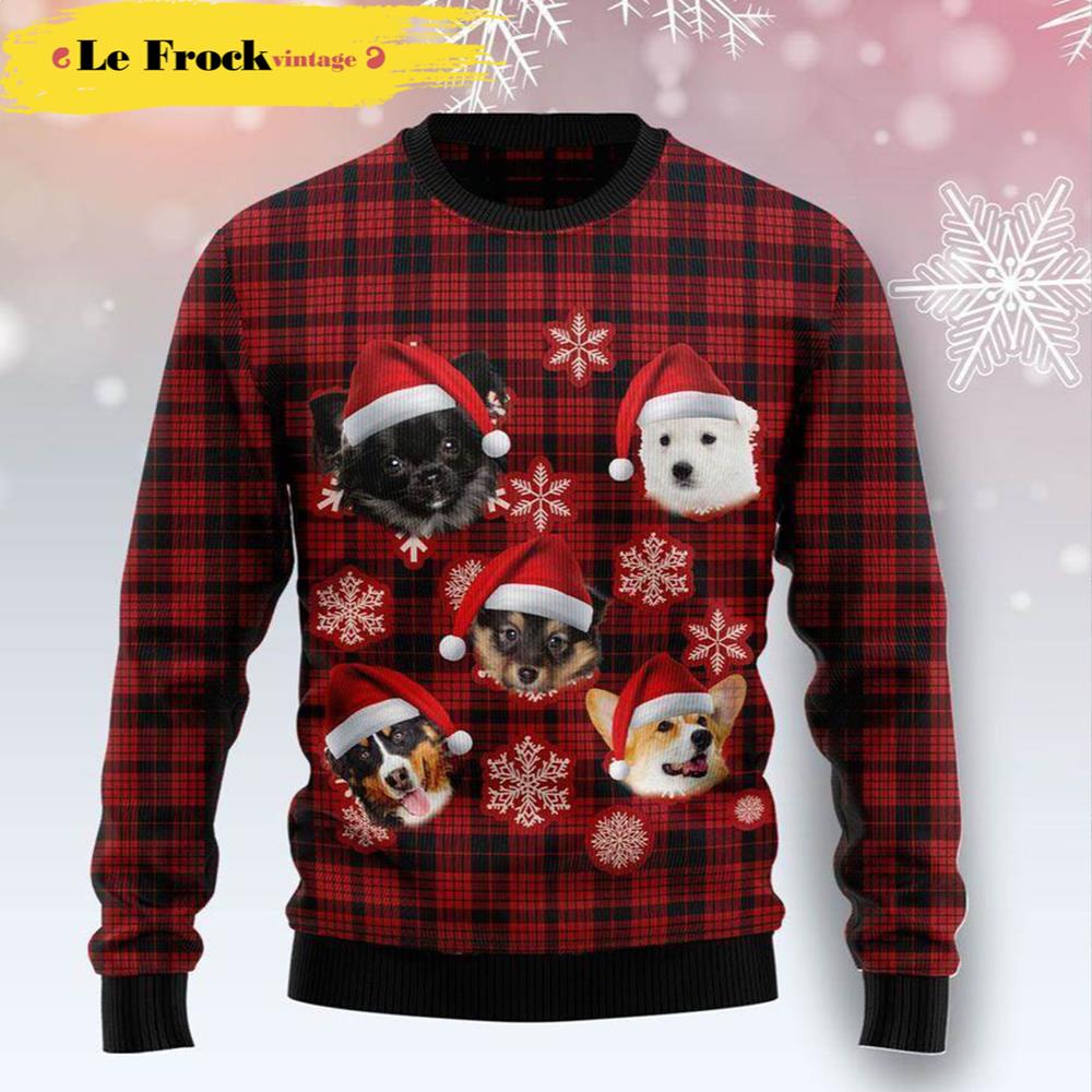 Dog Christmas Snowflake Personalized Dog Ugly Christmas Sweater
