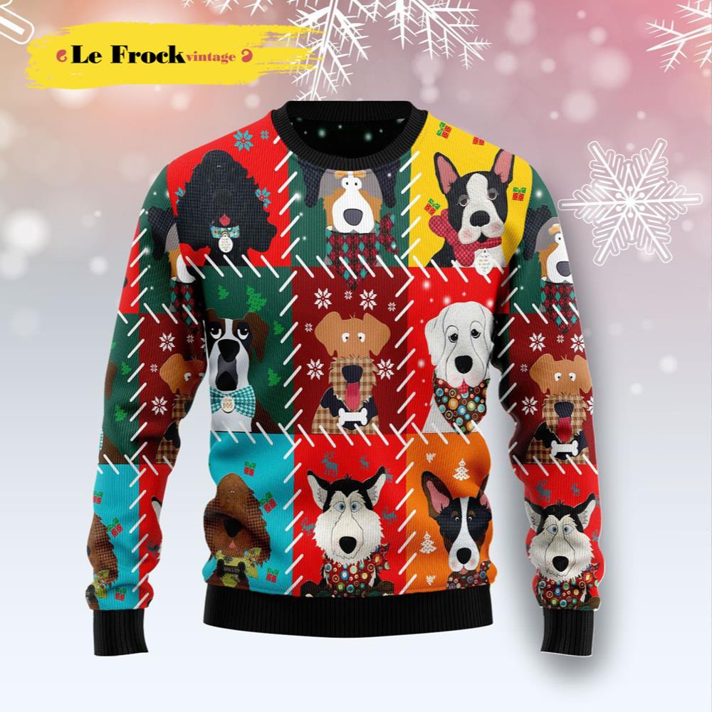 Dog Face Christmas Dog Ugly Christmas Sweater For Men And Women Gift For Christmas