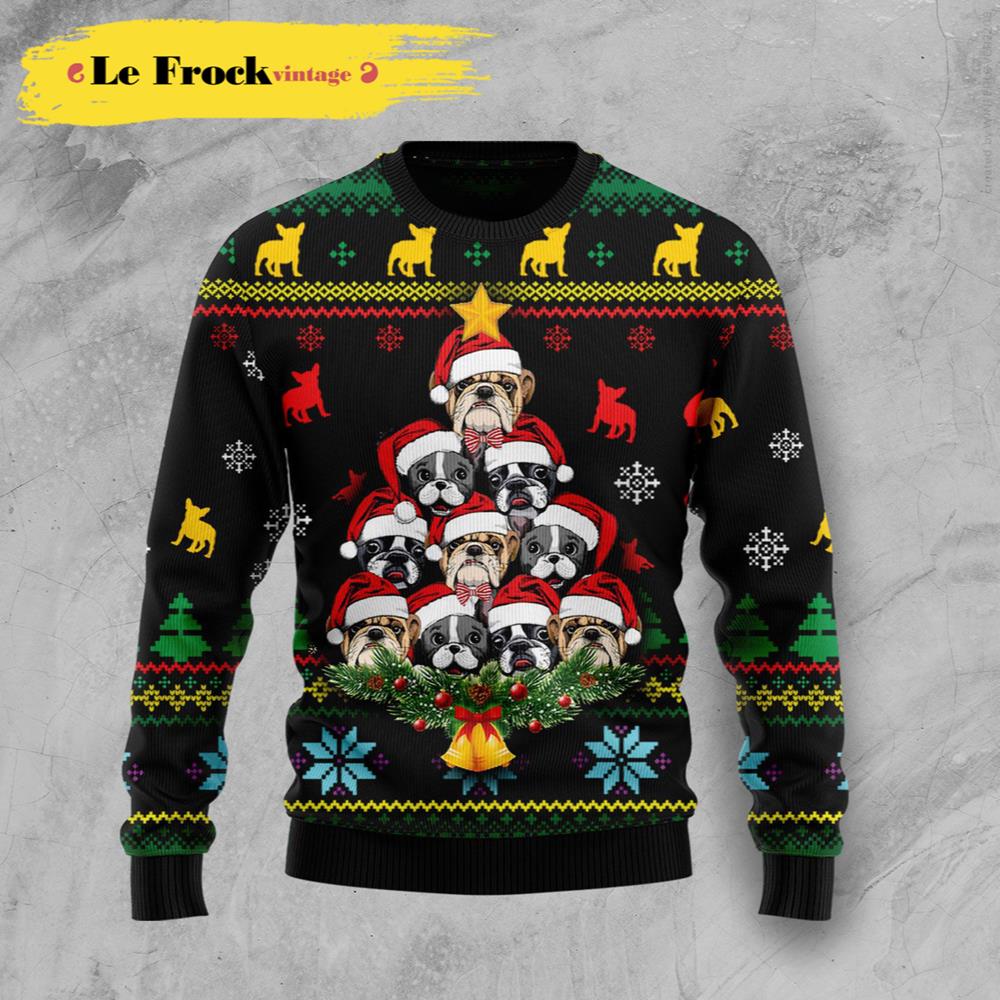 French Bulldog  Dog Ugly Christmas Sweater Gift For Christmas