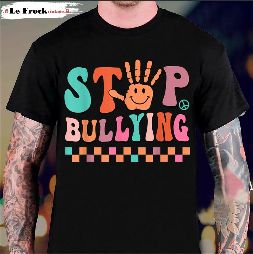 Groovy Unity Day Orange Tee Kid Stop Bullying Be Kind Hippie Anti Bullying T-Shirt