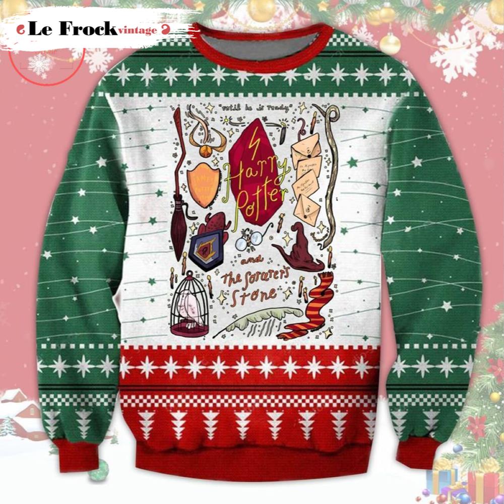 Harry Potter And The Sorcerer's Stone Harry Potter Ugly Christmas Sweater