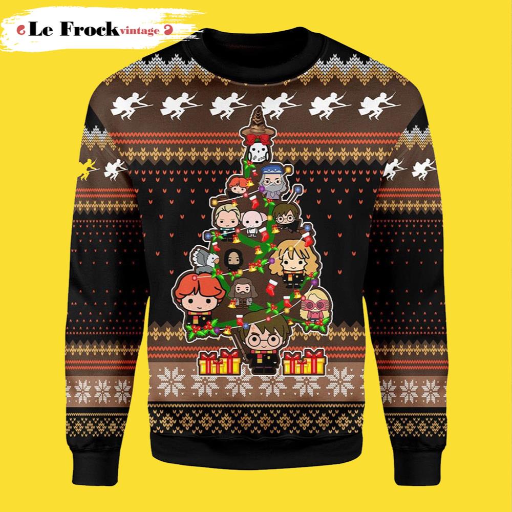 Harry Potter Christmas Tree Harry Potter Ugly Christmas Sweater