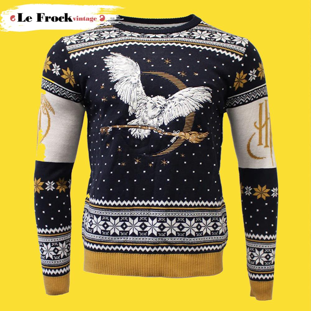 Harry Potter Hedwig Knitted Christmas Jumper Harry Potter Ugly Christmas Sweater