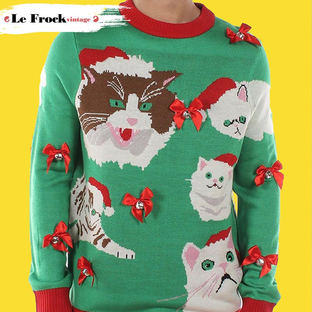 Men's Crazy Crazy Cat Ugly Christmas Sweater