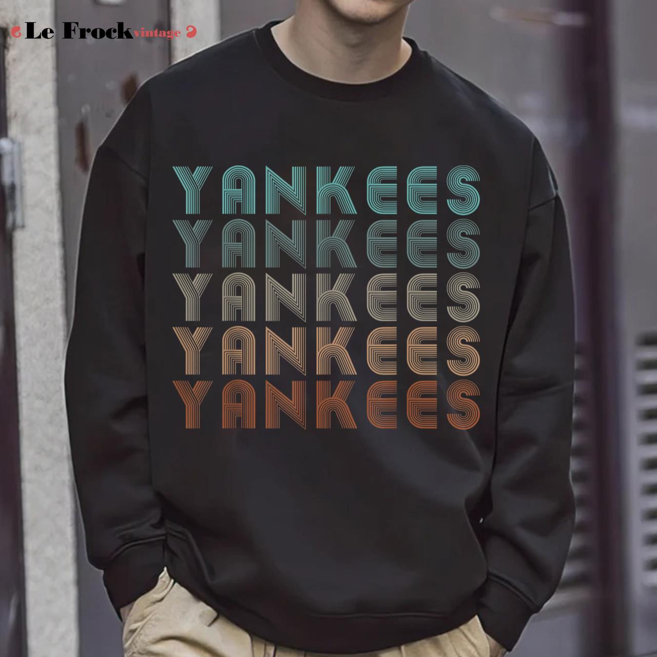 New York Yankees T-Shirt Vintage Rainbow Retro