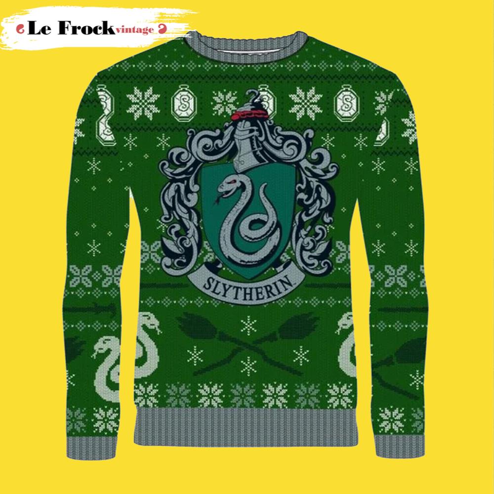 Slytherin Sleigh Bells Harry Potter Ugly Christmas Sweater