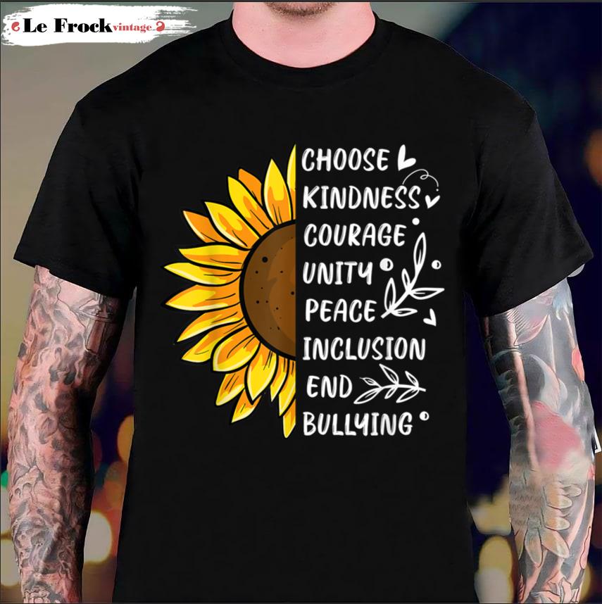 Unity Day Orange Kids 2022 Stop Bullying Sunflower Anti Bullying T-Shirt
