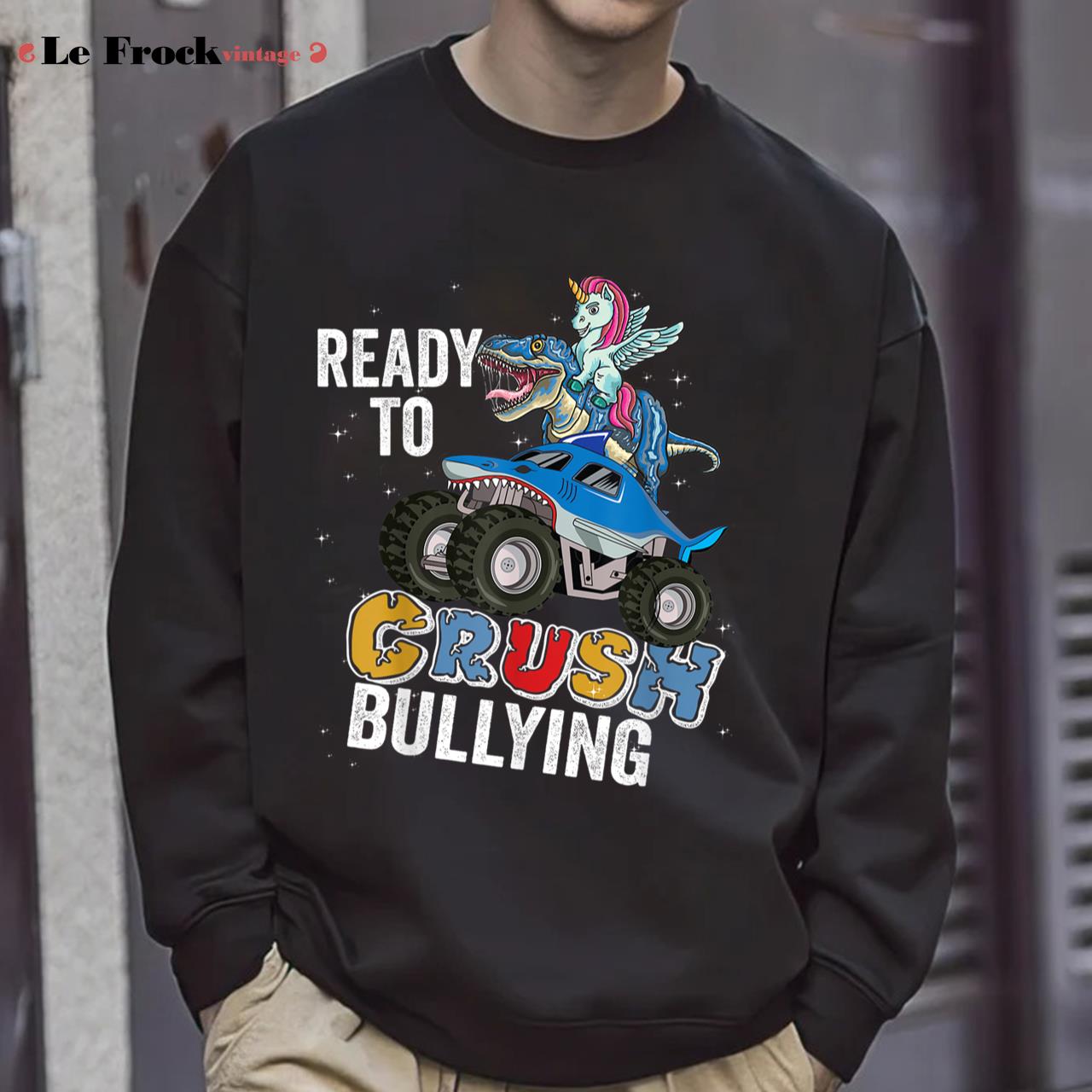 Unity Day Orange Kids Stop Bullying Truck Unicorn Trex Anti Bullying T-Shirt