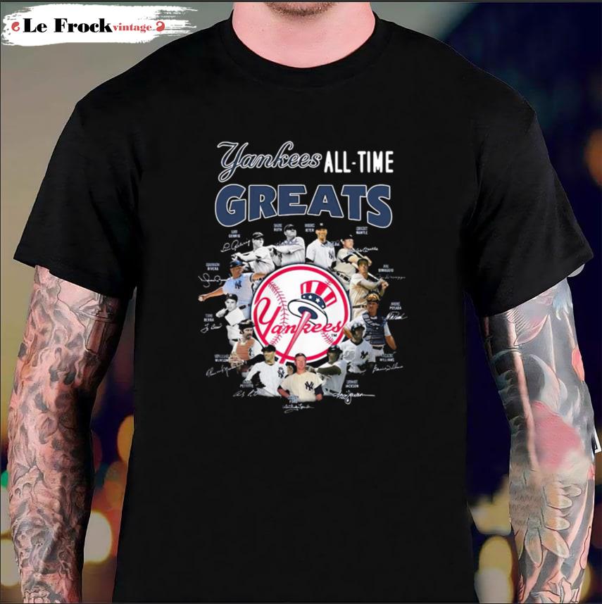 Yankees All Time Greats Yankees T-Shirt 2022 Vintage Signature