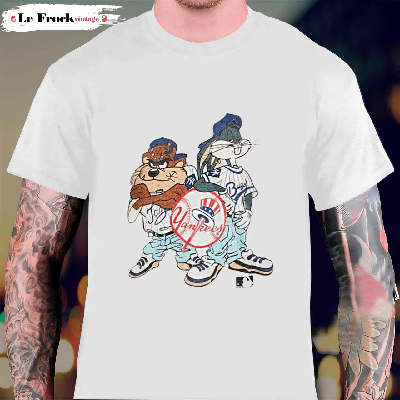 Yankees T-Shirt 2022 90S Taz Bugs Bunny New York Yankees Vintage Single Stitch 1993 Looney