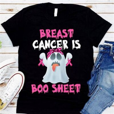Breast Cancer Is Boo Sheet Ghost Halloween Funny T-Shirt