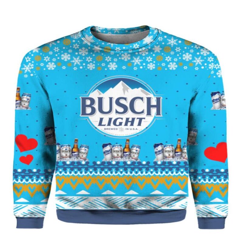 Busch Light Beer Ugly Christmas Sweater Amazing Gift Idea Christmas Gift