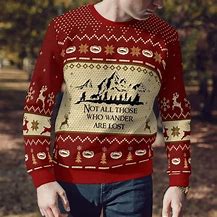 Lord Of The Rings Ugly Christmas Sweater Not All Those Who Wander Are Lost