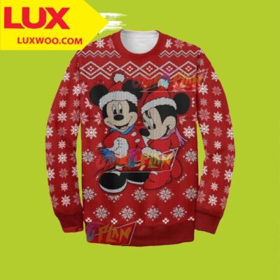 Mickey Mouse Thanksgiving Ugly Sweater Mickey Mouse And Minnie Mouse