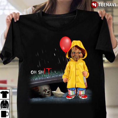 Pennywise It Chucky Oh Shit Chucky T-Shirt