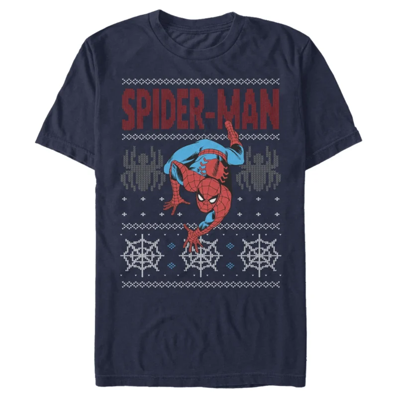 Spider Crawl Ugly Christmas Spiderman Christmas T-Shirt