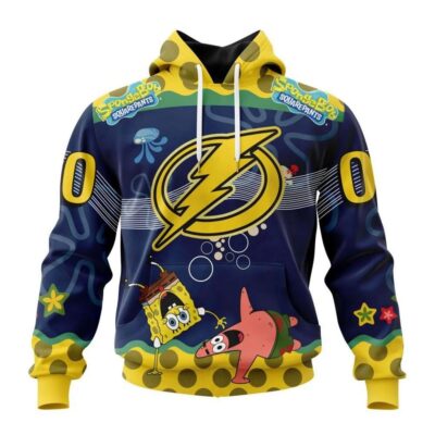 Tampa Bay Lightning Specialized Jersey With Spongebob And Patrick 3D Hoodies