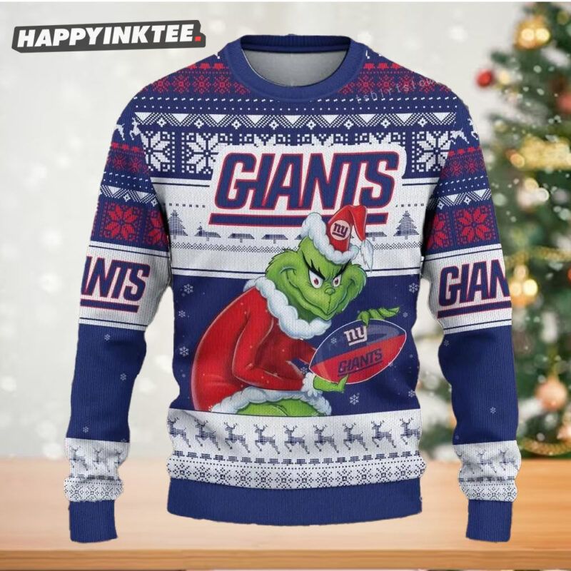 The Grinch New York Giants Ugly Christmas Sweater